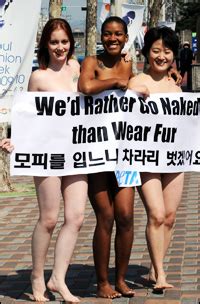 Activists Go Naked Against Fur The Korea Times