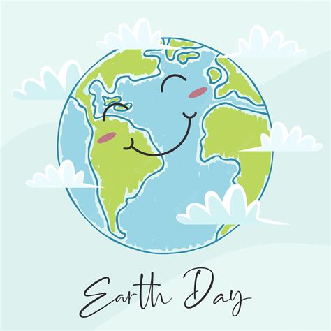 Feliz Día De La Tierra Planeta Tierra Personaje De Dibujos Animados