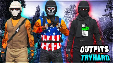 Gta 5 Online Top 3 Best Tryhard Modded Outfits Trajes Modeados Modo