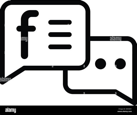 Facebook Chat Icon Outline Facebook Chat Vector Icon For Web Design