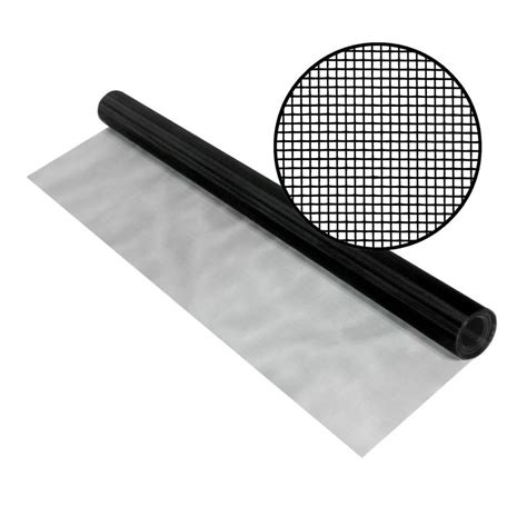 Stainless steel woven wire mesh, 30cm square sheet. Phifer SeeVue 4-ft x 50-ft Black Stainless Steel Screen ...