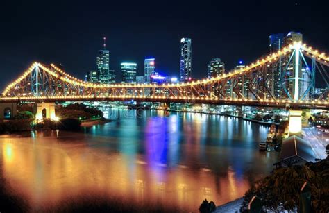 Story Bridge In Brisbane Stock Photo Image Of River Lights 9853308