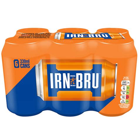 Irn Bru Regular 6 X 330ml Soft Drinks Bandm Stores