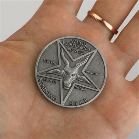 Lucifer Morningstar Satanic Pentecost Badge Coin Tv Show Cosplay Prop