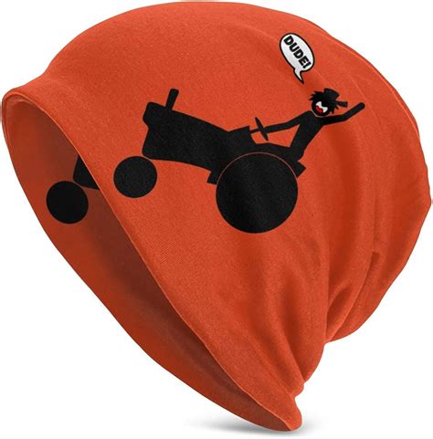 Tractor Rodeo 1l For Light Backgrnds Adult Mens Knit Hat Beanie Hat
