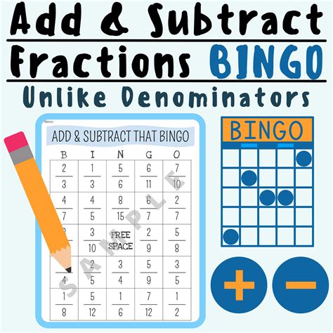 Adding And Subtracting Fractions Unlikedifferent Denominators And