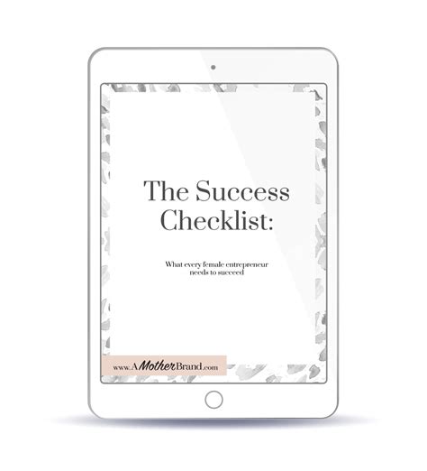 The Success Checklist Amotherbrand