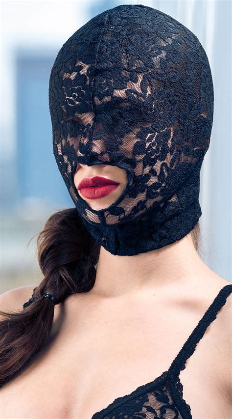 Darkest Hour Lace Hood Sexy Blindfold Mask
