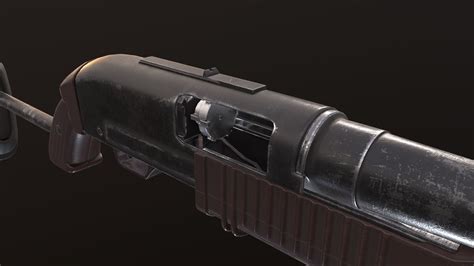 3D Model KS 23M Shotgun VR AR Low Poly CGTrader