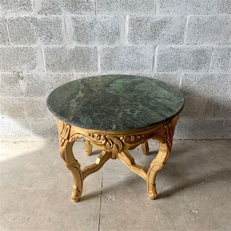 Baroque Coffee Table Green Marble Round Table French Table Rococo Table Baroque Table French 
