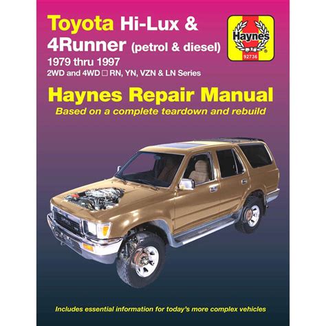 Haynes Car Manual For Toyota Hi Lux 4 Runner Petrol And Diesel 1979