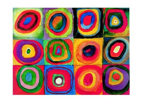 Kids Art Lesson Kandinsky Inspired Concentric Circles Collage