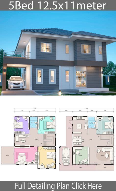 7 140m2 House Ideas Modern House Plans 2 Storey House Design Model