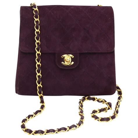 Timelessclassique Handbag Purple Chanel Shoulder Bags Suede Bags