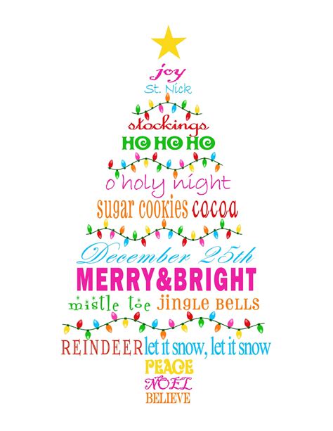 Diamond platinum merry christmas word art design element. MBC: {Merry & Bright} Christmas Tree Subway Art Printable