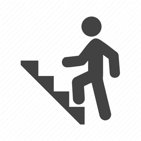 Climb Climbing Stairs Step Success Walking Icon