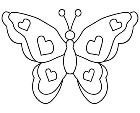 Butterfly With Hearts Coloring Page Download Print Or Color Online