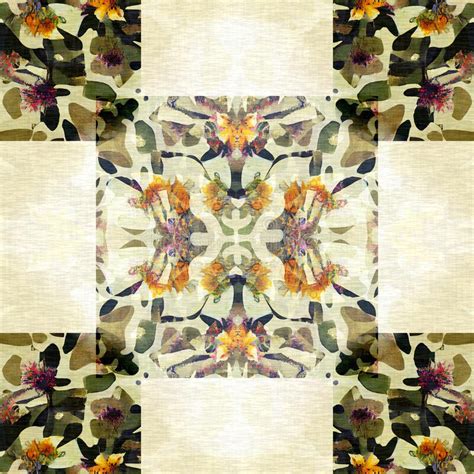 Floral Patchwork Quilt Seamless Pattern Ornate Geo Swatch For Exotic