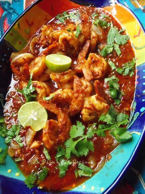 A smokey red sauce with shrimp. Camarones Jalapeños~ "A La Diabla" Prepared Two Ways - La ...
