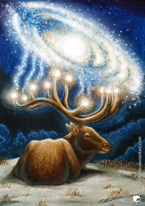 Galaxy Deer By Unicatstudio On Deviantart