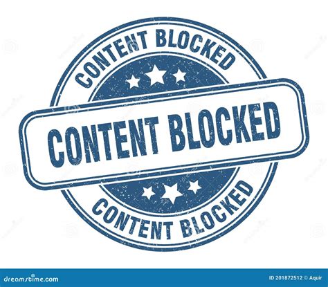 Content Blocked Stamp Content Blocked Round Grunge Sign Stock Vector