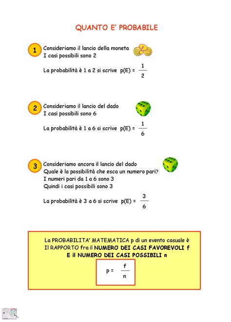 Il Calcolo Delle Probabilit Media Aiutodislessia Net Matematica Scuola Media Scuola