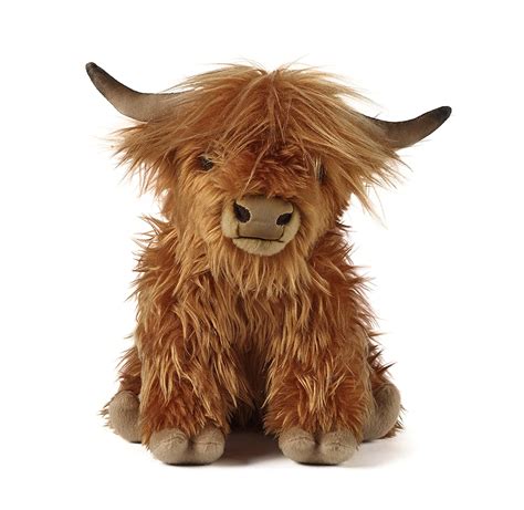 23cm Living Nature Highland Cow Soft Toy With Sound Uk Toys