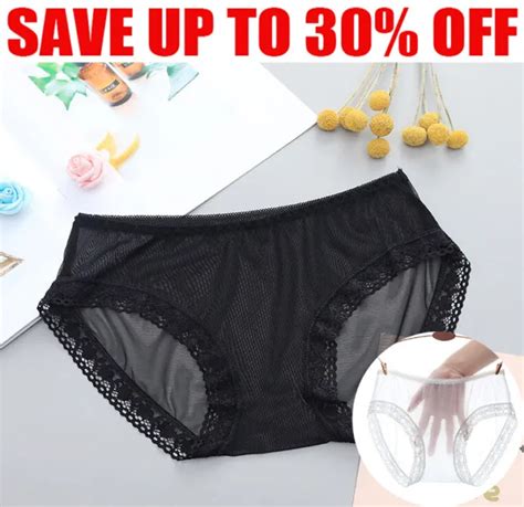 womens sexy underwear see through lingerie lace mesh briefs panties knickers new 2 37 picclick