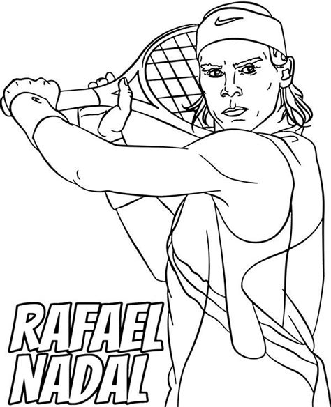 Coloriage Rafael Nadal C L Brit De Tennis