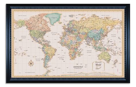 Rand Mcnally Classic Series World Wall Map Diy Canvas Map Wall Maps
