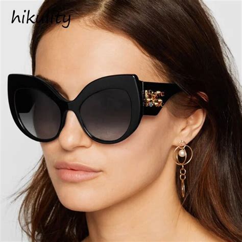89135 luxury diamond cat eye sunglasses women 2018 oversized shiny rhinestone ladies shades uv