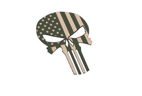 Punisher Skull American Flag Digital Files Svg Ai Png Etsy