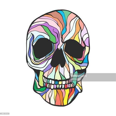 Colorful Skull Drawing High Res Vector Graphic Getty Images