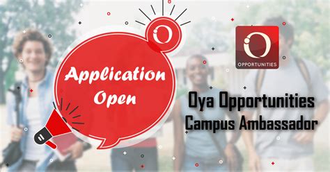 Campus Ambassadors Oya Opportunities