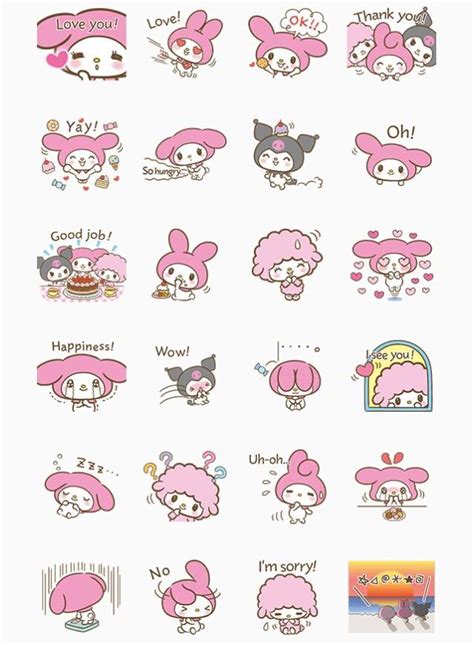 My Melody Absolutely Adorable Line Stickers Line Stor
