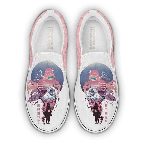 Nezuko Custom Demon Slayers Shoes Classic Slip On Anime Flat Sneakers