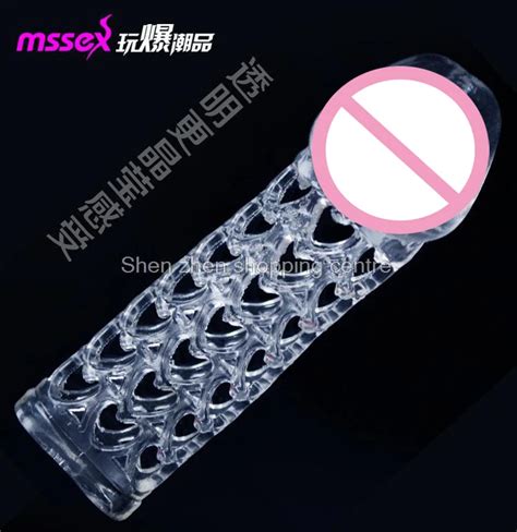 Aliexpress Com Buy Romantic Penis Extender Sleeve Hole Penis Enlargement Crystal Reusable