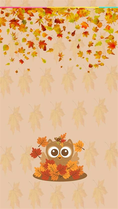 Autumn Iphone Wallpaper Herbst Owl Wallpaper Cute Fall Wallpaper