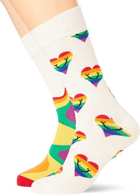 Happy Socks Mens Pride 2 Pack T Set Socks Multicolour 4 11 Size