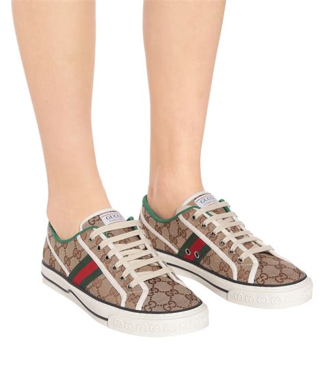 Gucci Tennis 1977 Canvas Sneakers In Beige Gucci Mytheresa
