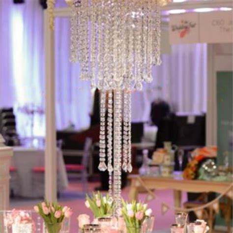 80cm Tall 4 Tiers Crystal Wedding Centerpiece Table Flower Stand Table