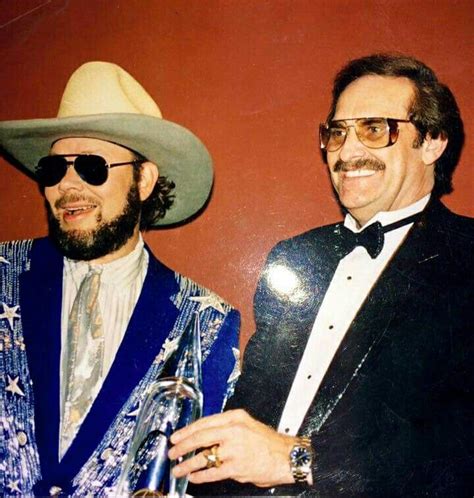 Hank Jr And Merle Kilgore At The Backstage Of 1987 Cma Awards Recording