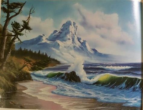 Mountain By The Sea Bob Ross Bob Ross Paintings Cross Paintings Home