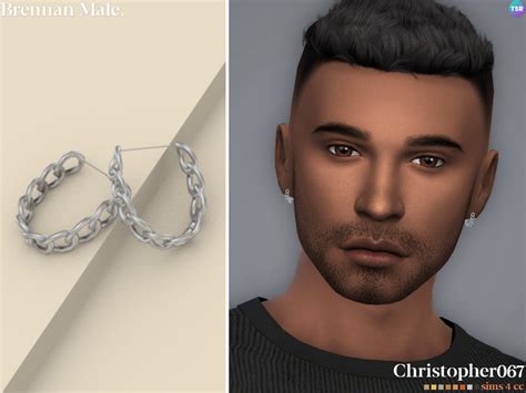 The Sims Resource Brennan Earrings Male Men Earrings Earrings