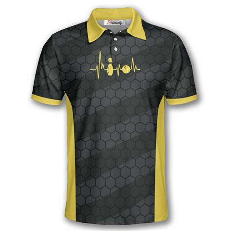 Bowling Honeycomb Pattern Custom Bowling Shirts For Men Primesty