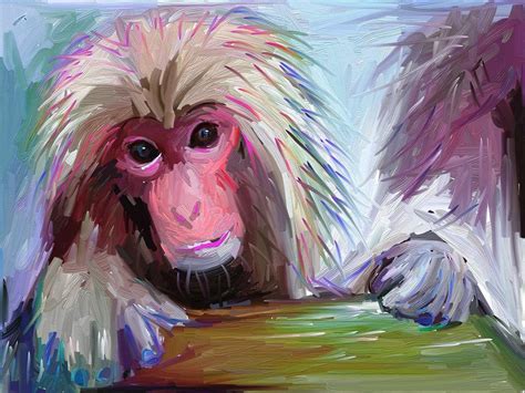Monkey Painting By Bogdan Floridana Oana Fine Art America