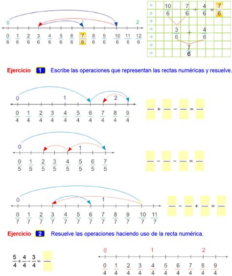 Ejercicios De Fracciones Y Decimales En La Recta Numerica Para Sexto