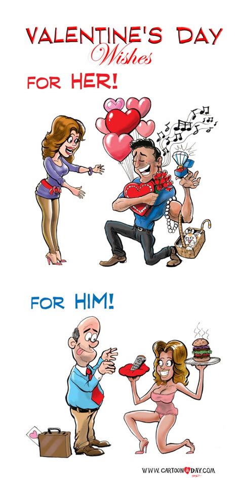See more ideas about valentines day cartoons, valentines, happy valentines day images. Valentines Day for Her and for Him Cartoon Cartoon