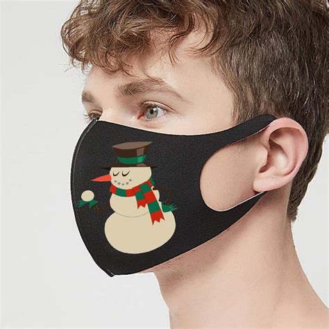 Grownup Christmas Face Masks Washable Mouth Cloth Sale