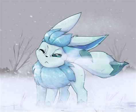 An Ice Type Eevee In Some Strong Wind By Otakuap